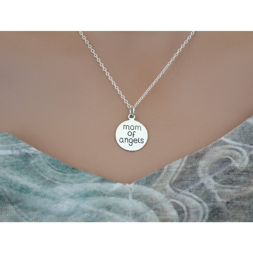 Sterling Silver Miscarriage Memorial Charm -Mom Of Angels Necklace